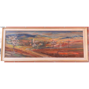 Prudil Evzen(1909-2001)-Letná krajina s kostolíkom