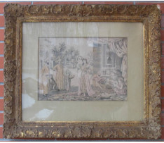 Rám blondel zlatený 60,8x50,4 cm v rokok.štýle