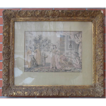 Rám blondel zlatený 60,8x50,4 cm v rokok.štýle