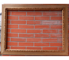 Rám zlatý drevený 19 stor. 89,8x64 cm