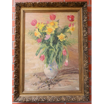 Josef Rektor(1897-1953)-Kytica s tulipánmy
