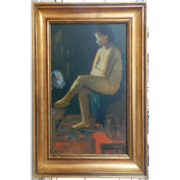 Ervín Semian (1921-65)-Sediaci akt ženy