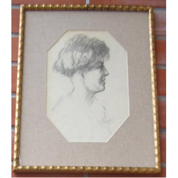 Dominik Skutecký (1849-1921)-Portrét ženy