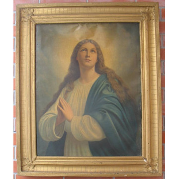 Starožiný drevený rám zlatený 73,5x56,2 cm
