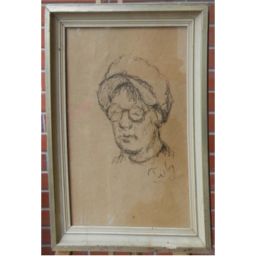 Kálmán Tichý(1888-1968)-Portét stareny