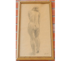 Treuchel J (1925-1990)-Akt stojacej ženy