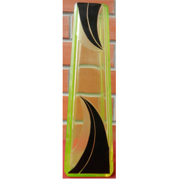 Váza Čechy art deco sklo uranové
