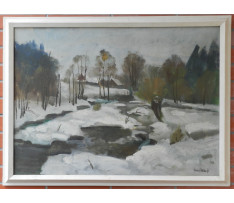 Veselka Jindřich (1927-)-Krajina s potokom