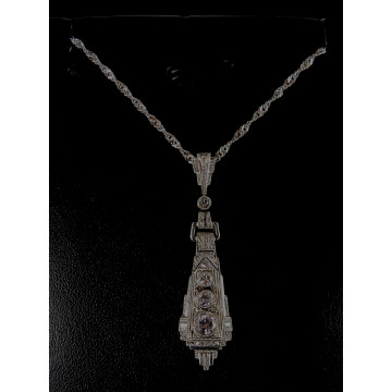 Zlatý príves briliantový 0,27 ct Art Deco