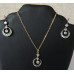 Set šperkov  Au a Ag Príves a náušnice  2,41 ct Art Deco  RU