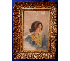 Skutezký /Skutecký Dominik(1849-1921)-Portrét mladej ženy