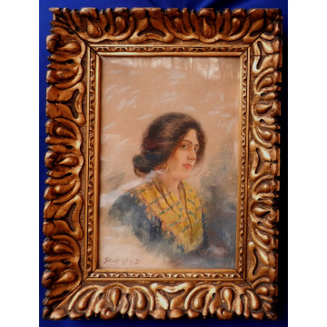 Skutezký /Skutecký Dominik(1849-1921)-Portrét mladej ženy