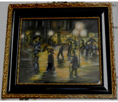 Lesser Ury (1861-1931)-Nočná panoráma  Berlin/Paríž