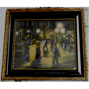Lesser Ury (1861-1931)-Nočná panoráma  Berlin/Paríž
