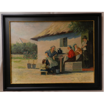 Zorkoczy Gyula(1873-1932)-Odpočinok na priedomí