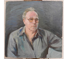 Ladislav Čemický (1909-2000)-Portrét muža v okuliaroch