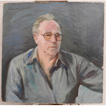Ladislav Čemický (1909-2000)-Portrét muža v okuliaroch
